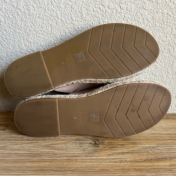 Eileen Fisher Milly Espadrille Slide Sandals 7 Beige Tan Nubuck Leather Beach - Picture 10 of 11